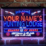 Personalized Hunting Lodge Deluxe App-Enabled 3-Color LED Light Sign - LED Gift Works
