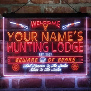 Personalized Hunting Lodge Deluxe App-Enabled 3-Color LED Light Sign - LED Gift Works