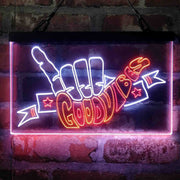 Good Vibes Hand Rock n Roll Deluxe App-Enabled 3-Color LED Light Sign - LED Gift Works