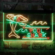 Pool Shark Snooker Billiards Room Deluxe App-Enabled 3-Color LED Light Sign - LED Gift Works