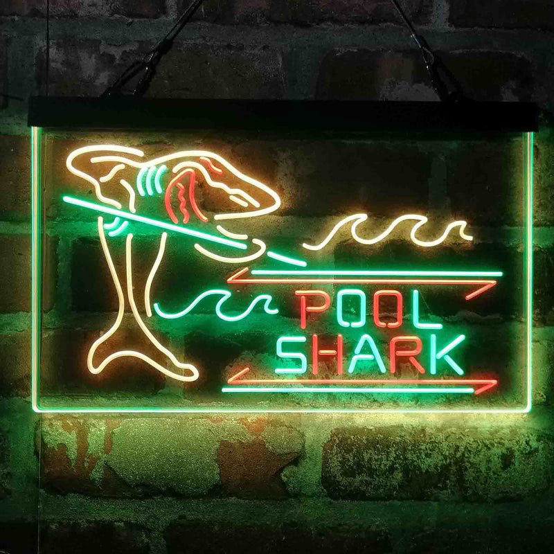 Pool Shark Snooker Billiards Room Deluxe App-Enabled 3-Color LED Light Sign - LED Gift Works