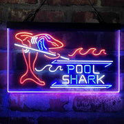 Pool Shark Snooker Billiards Room Deluxe App-Enabled 3-Color LED Light Sign - LED Gift Works