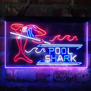 Pool Shark Snooker Billiards Room Deluxe App-Enabled 3-Color LED Light Sign - LED Gift Works