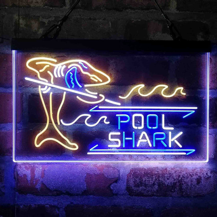 Pool Shark Snooker Billiards Room Deluxe App-Enabled 3-Color LED Light Sign - Way Up Gifts