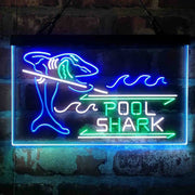 Pool Shark Snooker Billiards Room Deluxe App-Enabled 3-Color LED Light Sign - LED Gift Works