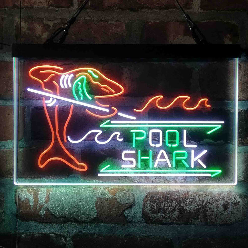 Pool Shark Snooker Billiards Room Deluxe App-Enabled 3-Color LED Light Sign - LED Gift Works