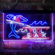 Pool Shark Snooker Billiards Room Deluxe App-Enabled 3-Color LED Light Sign - LED Gift Works