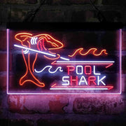 Pool Shark Snooker Billiards Room Deluxe App-Enabled 3-Color LED Light Sign - LED Gift Works