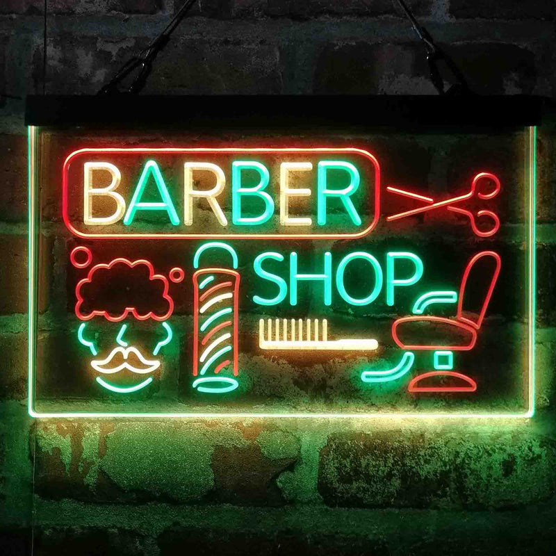 Barber Shop Pole Hair Cut Salon Deluxe App-Enabled 3-Color LED Light Sign - LED Gift Works