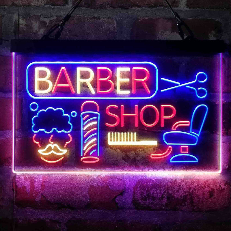 Barber Shop Pole Hair Cut Salon Deluxe App-Enabled 3-Color LED Light Sign - LED Gift Works
