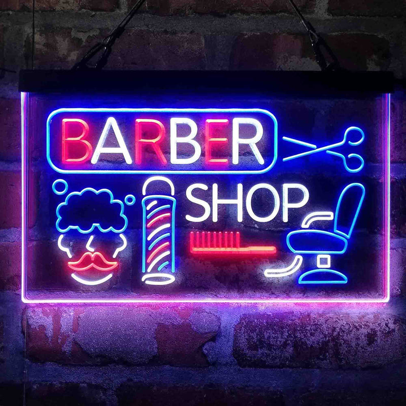 Barber Shop Pole Hair Cut Salon Deluxe App-Enabled 3-Color LED Light Sign - LED Gift Works