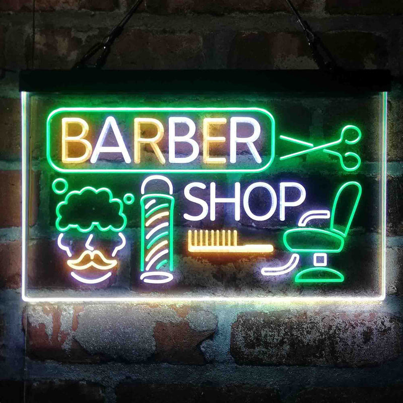 Barber Shop Pole Hair Cut Salon Deluxe App-Enabled 3-Color LED Light Sign - LED Gift Works