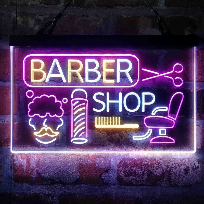 Barber Shop Pole Hair Cut Salon Deluxe App-Enabled 3-Color LED Light Sign - LED Gift Works