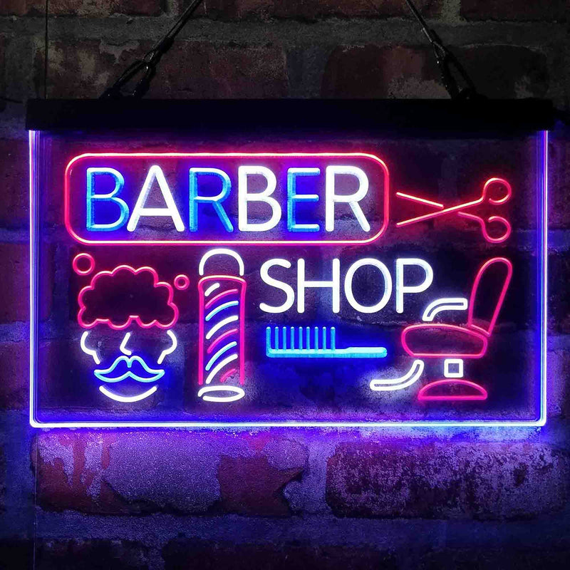 Barber Shop Pole Hair Cut Salon Deluxe App-Enabled 3-Color LED Light Sign - LED Gift Works