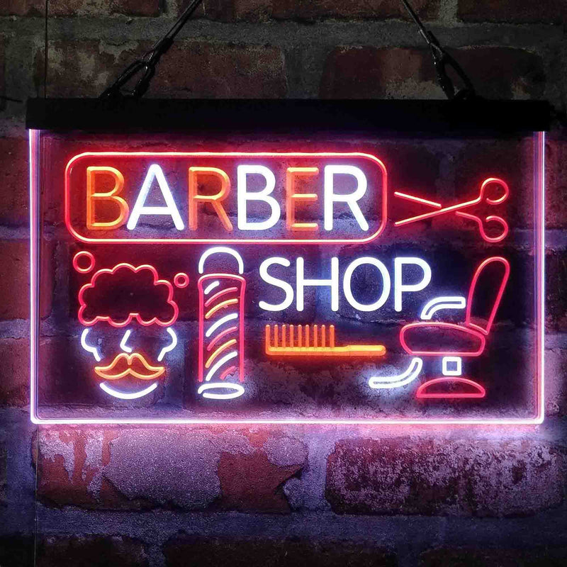 Barber Shop Pole Hair Cut Salon Deluxe App-Enabled 3-Color LED Light Sign - LED Gift Works