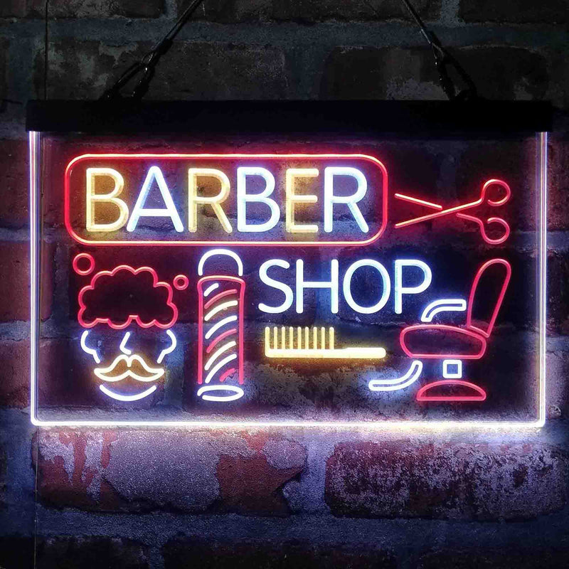 Barber Shop Pole Hair Cut Salon Deluxe App-Enabled 3-Color LED Light Sign - LED Gift Works