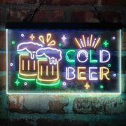 Cold Beer Bar Decoration Beer Mugs Deluxe App-Enabled 3-Color LED Light Sign | LED Wall Decor - LED Gift Works