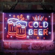 Cold Beer Bar Decoration Beer Mugs Deluxe App-Enabled 3-Color LED Light Sign | LED Wall Decor - LED Gift Works