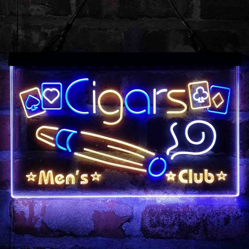 Cigar Men's Club Poker Room Deluxe App-Enabled 3-Color LED Light Sign - LED Gift Works