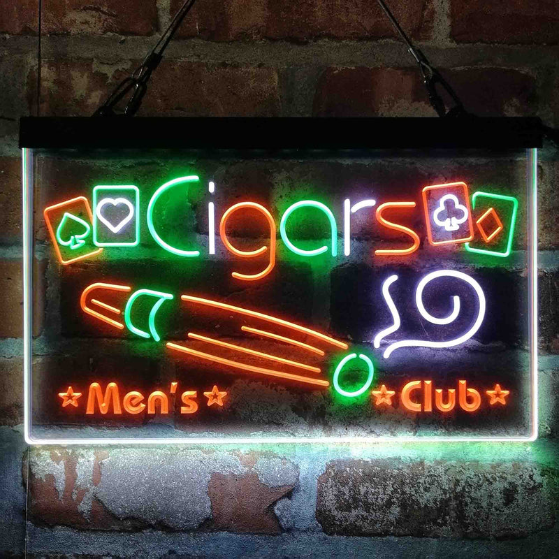 Cigar Men's Club Poker Room Deluxe App-Enabled 3-Color LED Light Sign - LED Gift Works