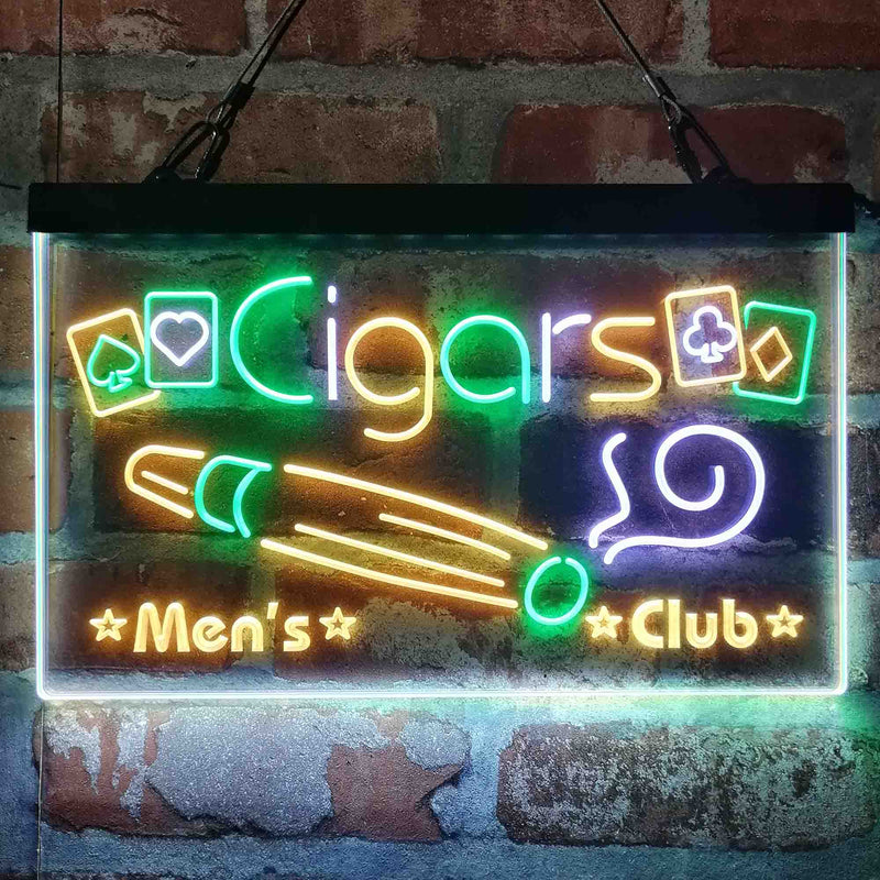 Cigar Men's Club Poker Room Deluxe App-Enabled 3-Color LED Light Sign - LED Gift Works