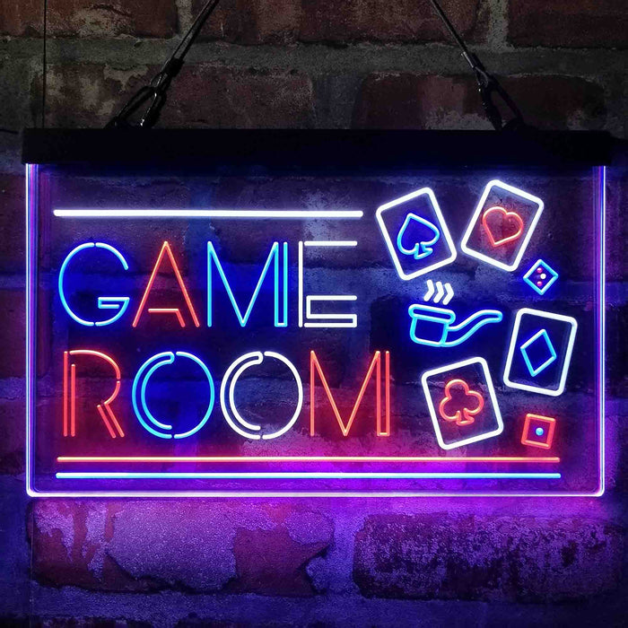 Game Room Poker Cigar Deluxe App-Enabled 3-Color LED Light Sign - Way Up Gifts