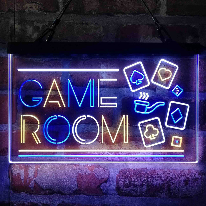 Game Room Poker Cigar Deluxe App-Enabled 3-Color LED Light Sign - Way Up Gifts