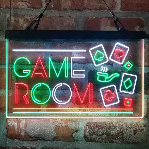 Game Room Poker Cigar Deluxe App-Enabled 3-Color LED Light Sign - Way Up Gifts
