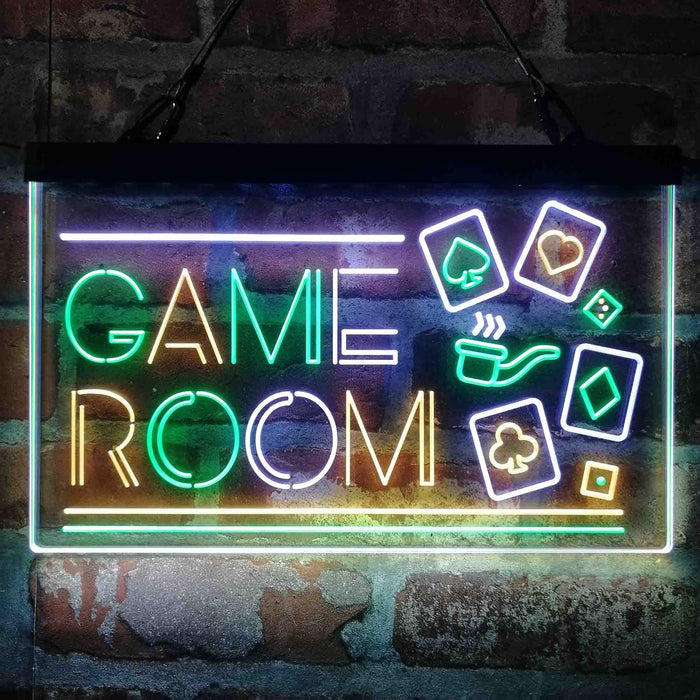 Game Room Poker Cigar Deluxe App-Enabled 3-Color LED Light Sign - Way Up Gifts