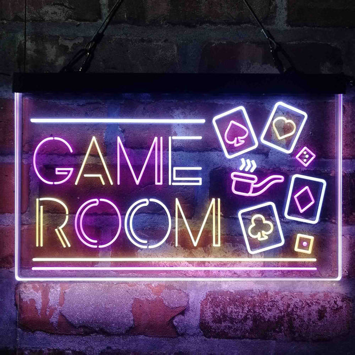 Game Room Poker Cigar Deluxe App-Enabled 3-Color LED Light Sign - Way Up Gifts