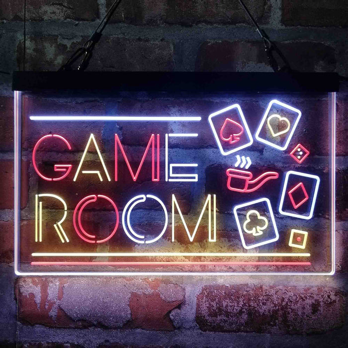 Game Room Poker Cigar Deluxe App-Enabled 3-Color LED Light Sign - Way Up Gifts