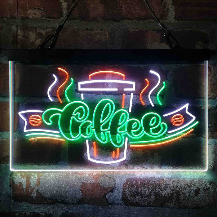 Coffee Cup Shop Display Deluxe App-Enabled 3-Color LED Light Sign - Way Up Gifts
