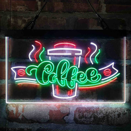 Coffee Cup Shop Display Deluxe App-Enabled 3-Color LED Light Sign - Way Up Gifts