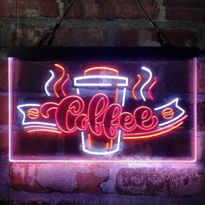 Coffee Cup Shop Display Deluxe App-Enabled 3-Color LED Light Sign - Way Up Gifts