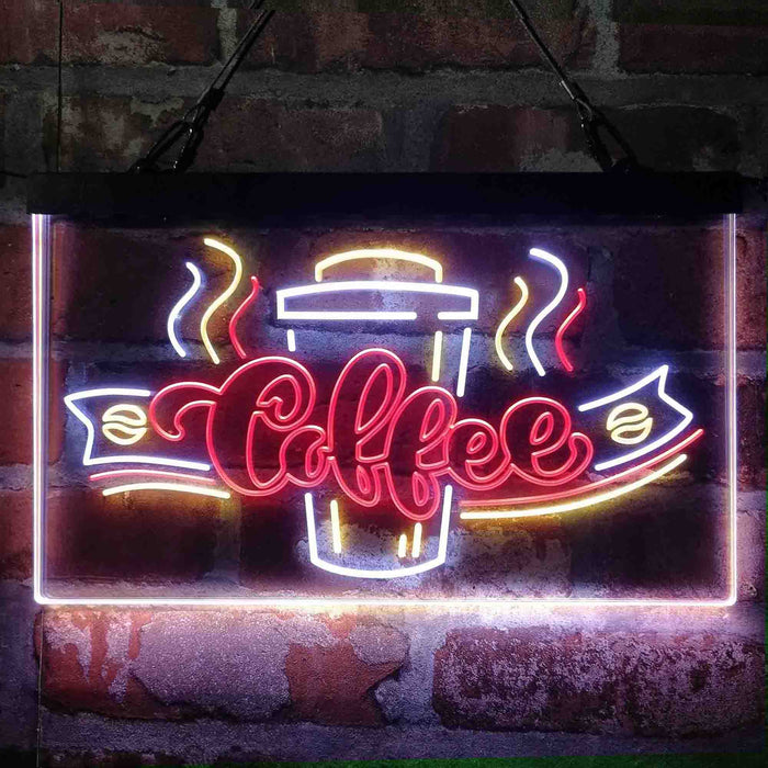 Coffee Cup Shop Display Deluxe App-Enabled 3-Color LED Light Sign - Way Up Gifts