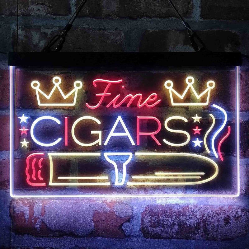 Fine Cigar King Room Deluxe App-Enabled 3-Color LED Light Sign - LED Gift Works