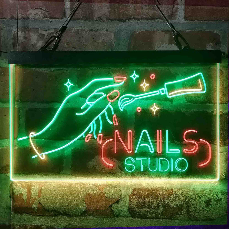 Nails Studio Beauty Salon Deluxe App-Enabled 3-Color LED Light Sign - LED Gift Works