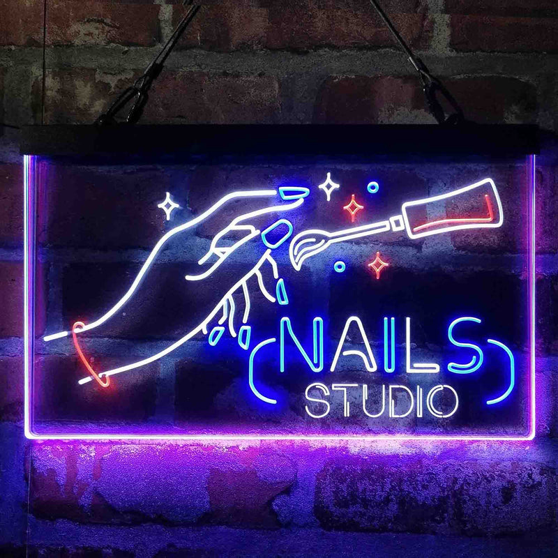 Nails Studio Beauty Salon Deluxe App-Enabled 3-Color LED Light Sign - LED Gift Works