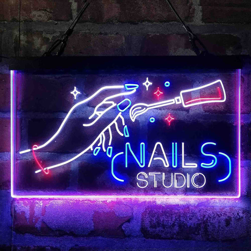 Nails Studio Beauty Salon Deluxe App-Enabled 3-Color LED Light Sign - LED Gift Works