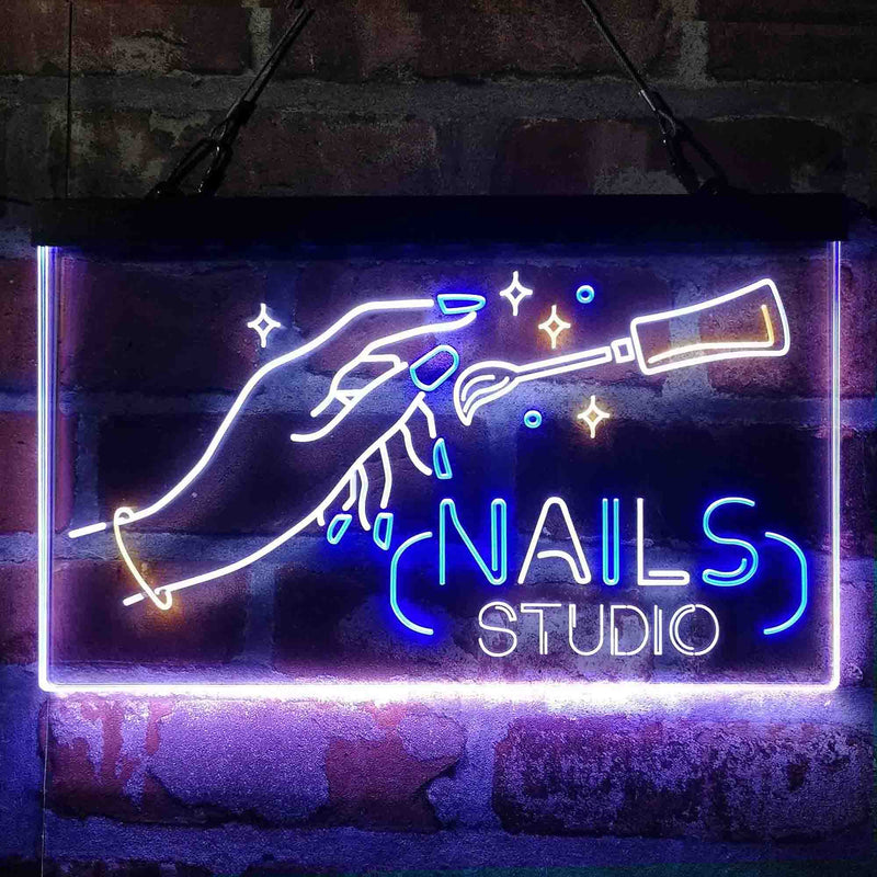 Nails Studio Beauty Salon Deluxe App-Enabled 3-Color LED Light Sign - LED Gift Works
