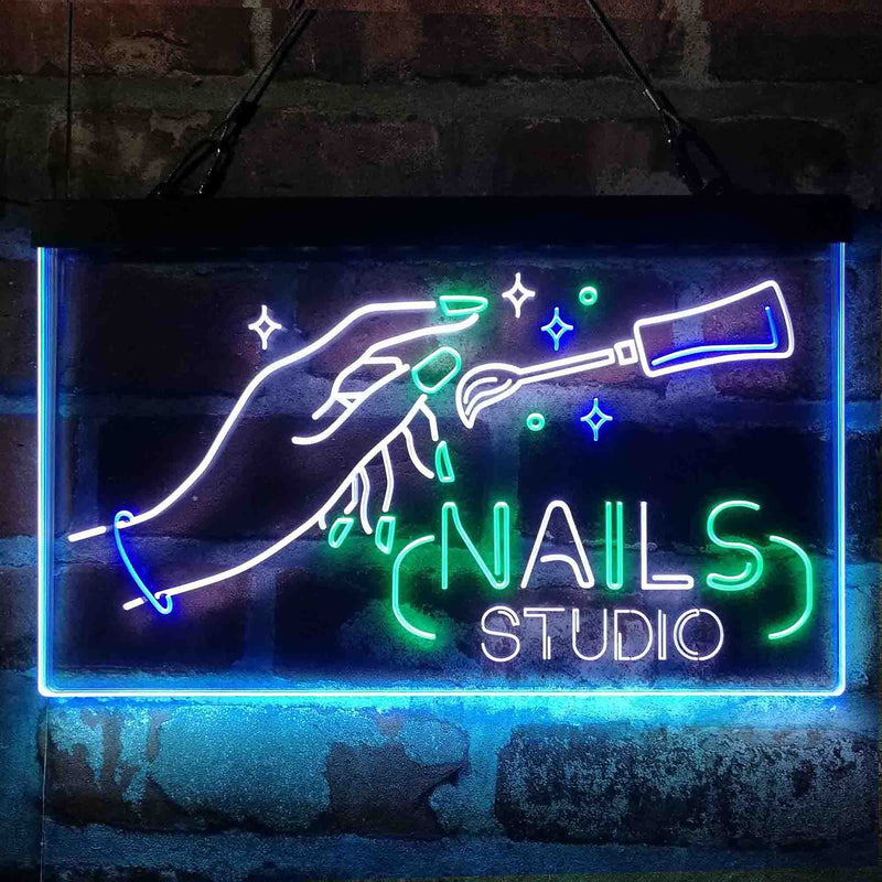 Nails Studio Beauty Salon Deluxe App-Enabled 3-Color LED Light Sign - LED Gift Works