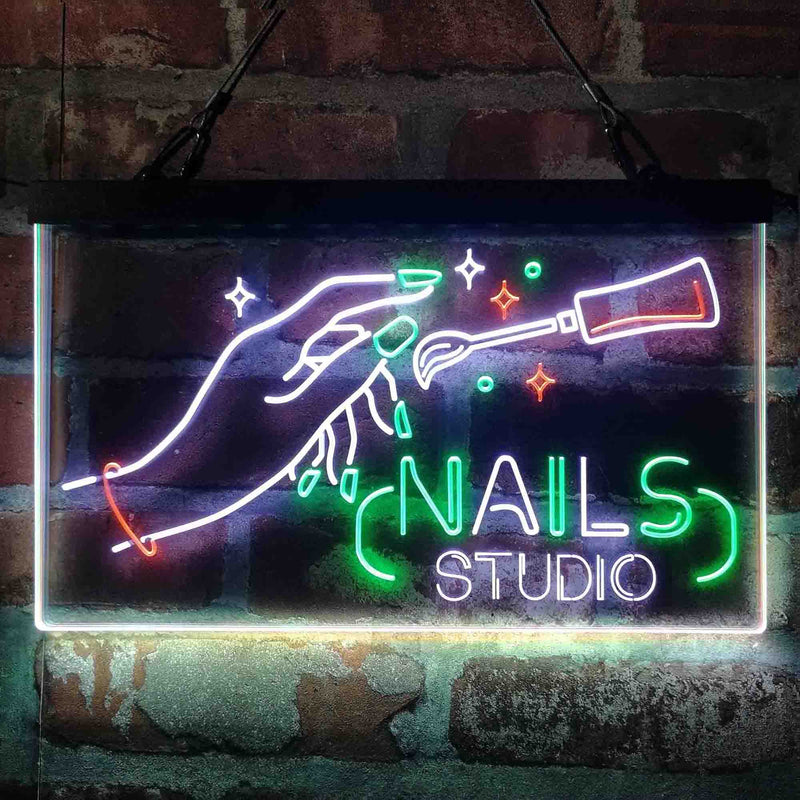 Nails Studio Beauty Salon Deluxe App-Enabled 3-Color LED Light Sign - LED Gift Works