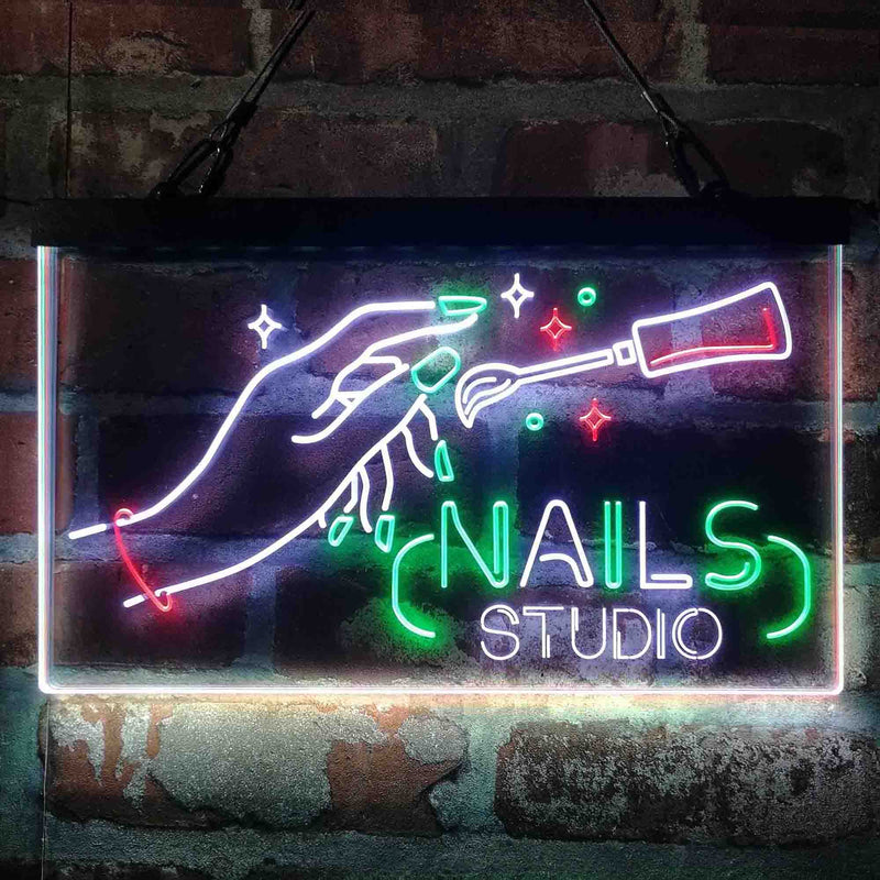 Nails Studio Beauty Salon Deluxe App-Enabled 3-Color LED Light Sign - LED Gift Works
