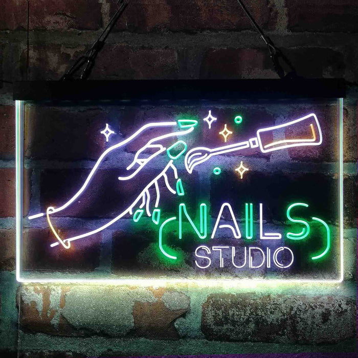 Nails Studio Beauty Salon Deluxe App-Enabled 3-Color LED Light Sign - Way Up Gifts