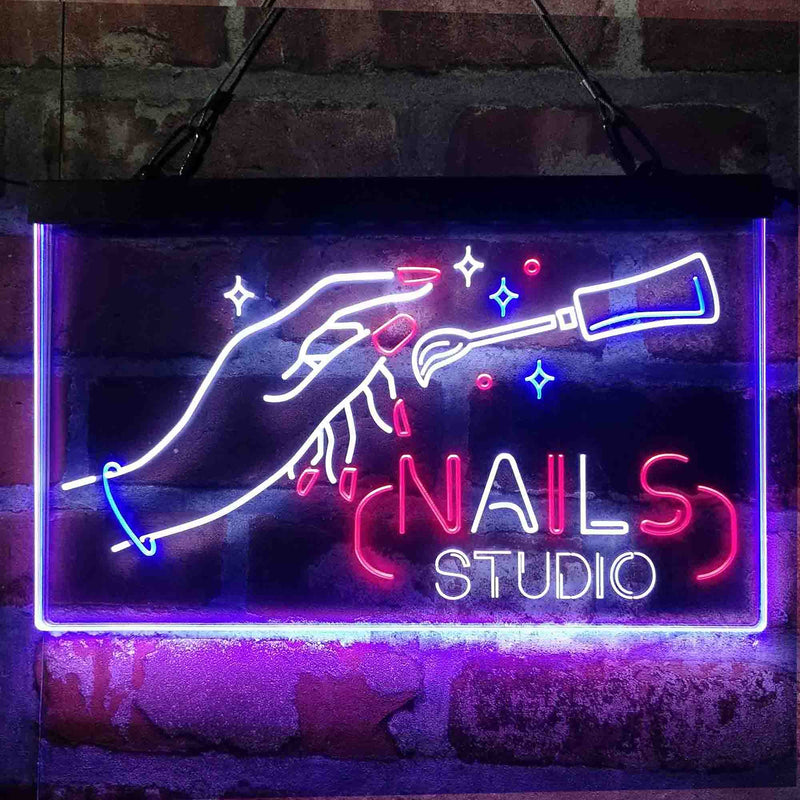 Nails Studio Beauty Salon Deluxe App-Enabled 3-Color LED Light Sign - LED Gift Works