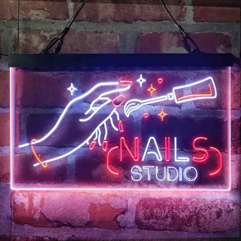 Nails Studio Beauty Salon Deluxe App-Enabled 3-Color LED Light Sign - LED Gift Works