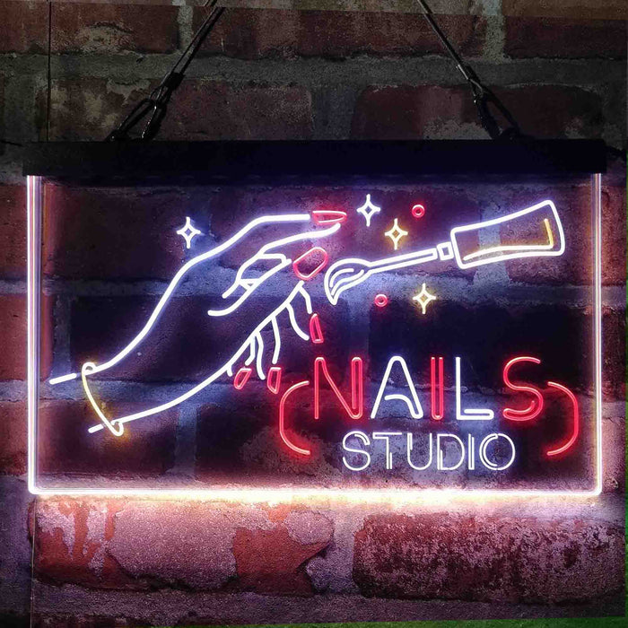 Nails Studio Beauty Salon Deluxe App-Enabled 3-Color LED Light Sign - Way Up Gifts