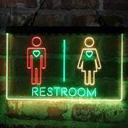 Restroom Toilet Men Women Unisex Deluxe App-Enabled 3-Color LED Light Sign - LED Gift Works