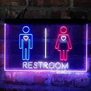 Restroom Toilet Men Women Unisex Deluxe App-Enabled 3-Color LED Light Sign - LED Gift Works