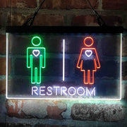 Restroom Toilet Men Women Unisex Deluxe App-Enabled 3-Color LED Light Sign - LED Gift Works